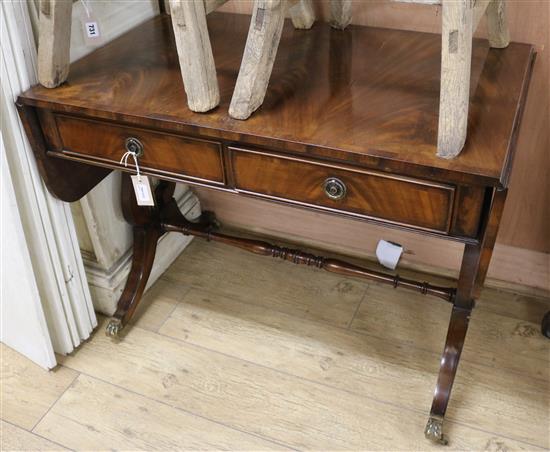 A reproduction Regency style mahogany sofa table W.95cm